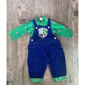 Vintage Y2K boys blue overalls